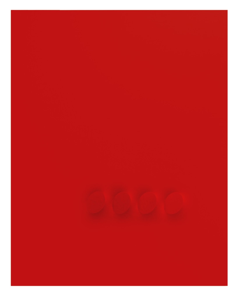 Turi Simeti, 4 ovali rossi, 2015