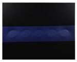 Turi Simeti, 5 ovali blu e nera, 2016