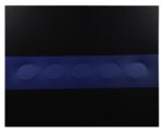 Turi Simeti, 5 ovali blu e nera, 2016