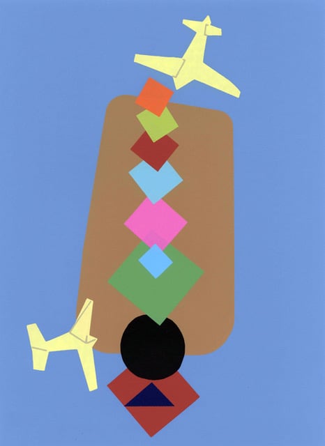 Wladirimo Tulli, In picchiata nell’arcobaleno, 1942, serigrafia, 50x35 cm