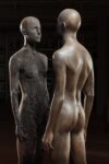 Aron Demetz, Grenzlinie - Linea di confine, 2017, legno di tiglio e acrilici