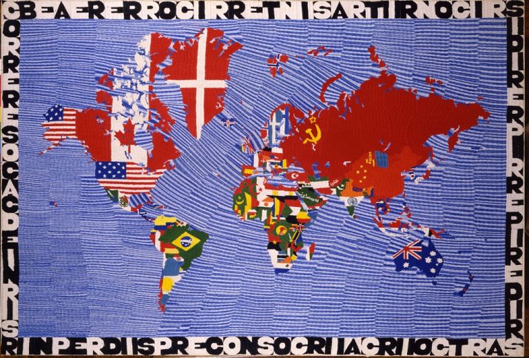 Alighiero Boetti, Mappa, 1973. Courtesy Collezione La Gaia, Busca