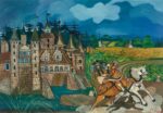 Antonio Ligabue, Diligenza con castello, 1957 58, olio su tela, 70x100 cm