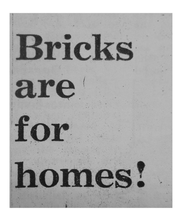 Bricks. Courtesy Elisabetta Benassi