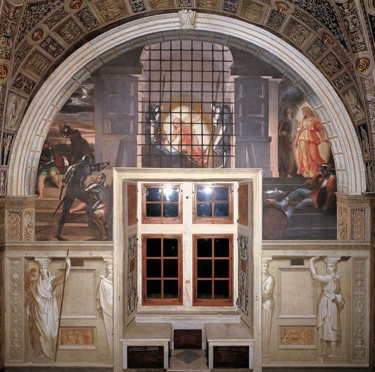 Stanza di Eliodoro: Liberazione di San Pietro dal carcere. Le Stanze di Raffaello illuminate da Osram © Governatorato dello Stato della Città del Vaticano