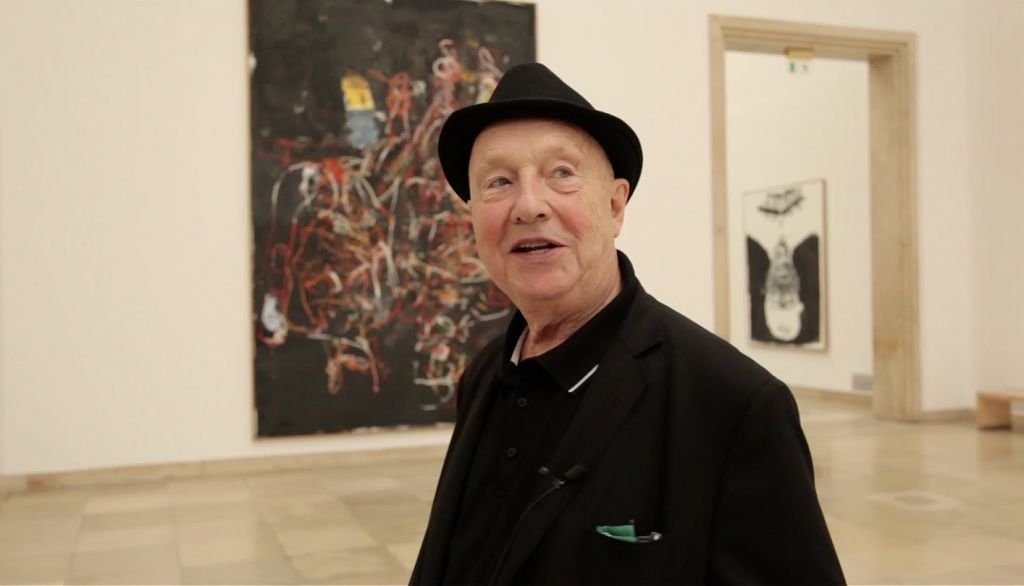 Georg Baselitz arriva a Venezia alle Gallerie dell’Accademia nel 2019. Durante la Biennale