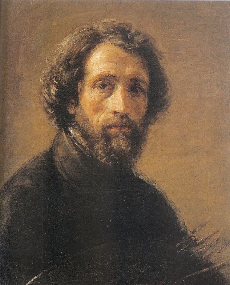 Giovanni Carnovali detto il Piccio, Autoritratto con tavolozza e pennelli, 1855 56 ca., olio su tela. Bergamo, collezione privata