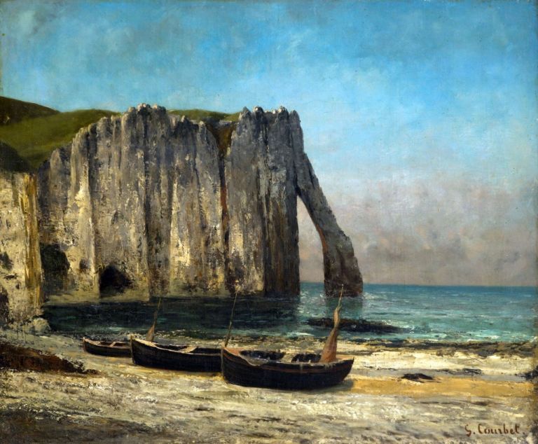 Gustave Courbet, La scogliera a Étretat, 1869. Johannesburg Art Gallery