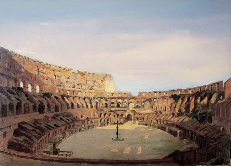 Ippolito Caffi, Interno del Colosseo, 1857. Roma, Museo di Roma Palazzo Braschi © Roma Capitale, Sovrintendenza Capitolina ai Beni Culturali. Archivio fotografico del Museo di Roma