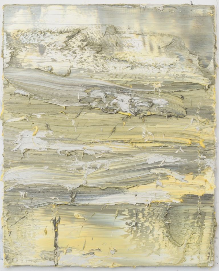 Jason Martin, Untitled (Permanent Yellow Titanium white French grey), 2017