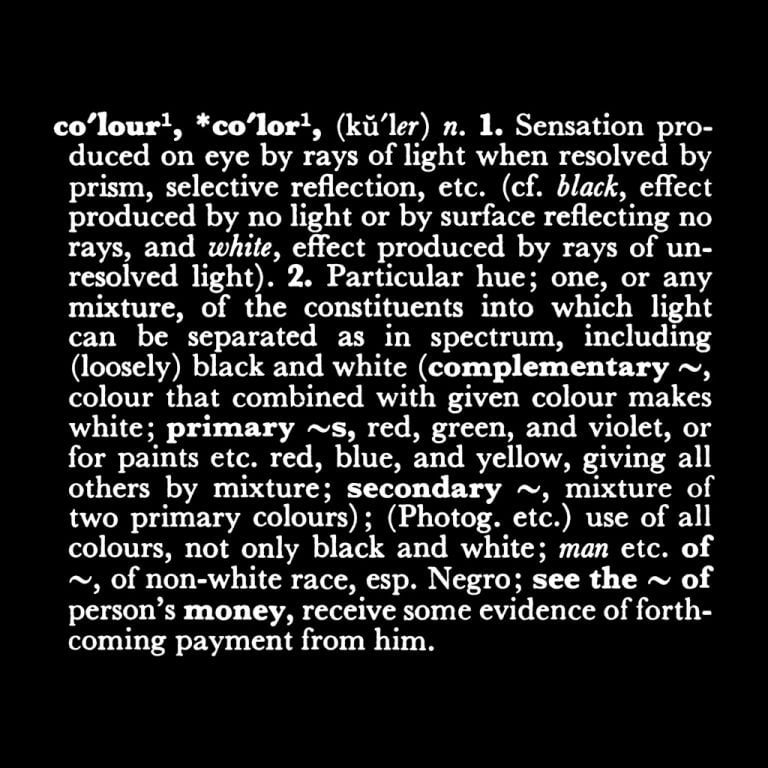 Joseph Kosuth, Titled (A.A.I.A.I.) [colour] (O.E.D.), 1967 © Joseph Kosuth. Courtesy l'artista e Sprüth Magers
