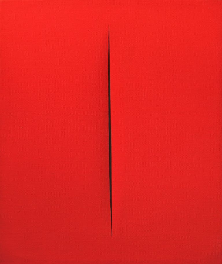 Lucio Fontana, Concetto Spaziale, Attesa, 1965. Courtesy Mazzoleni