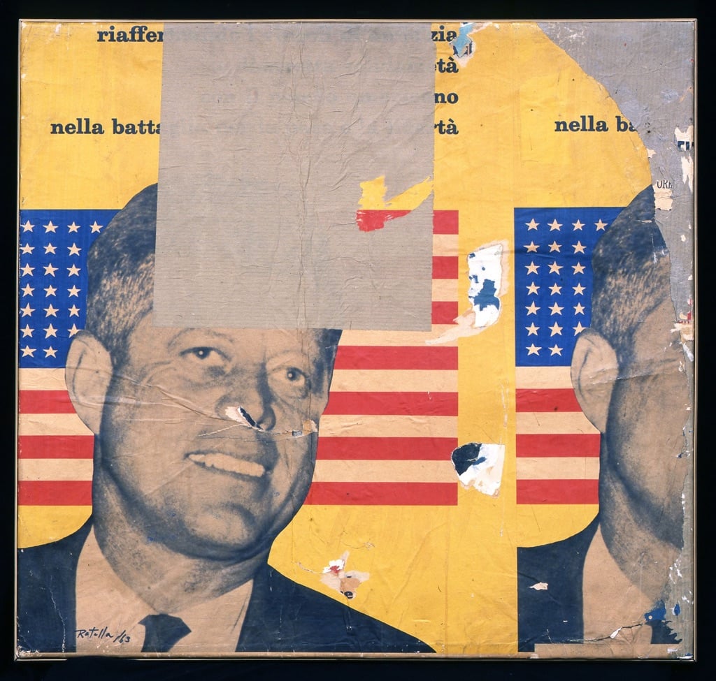 Mimmo Rotella, Viva America, 1963. Collezione privata © Courtesy Fondazione Marconi, Milano