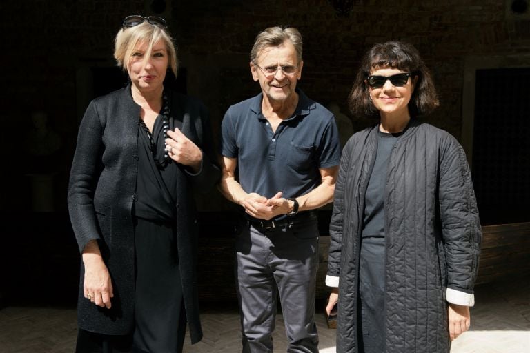 Olga Shishko, Mikhail Baryshnikov, Marina Loshak, photo Alan Vouba