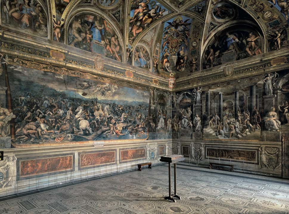 Veduta della Sala di Costantino, Musei Vaticani, Palazzi Apostolici Vaticani, Stanze di Raffaello © Governatorato dello Stato della Città del Vaticano