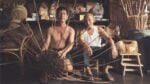 Rattan weaver Sim Chew Poh (left) and with his father, master weaver Sim Buck Teik. Courtesy of VAWAA