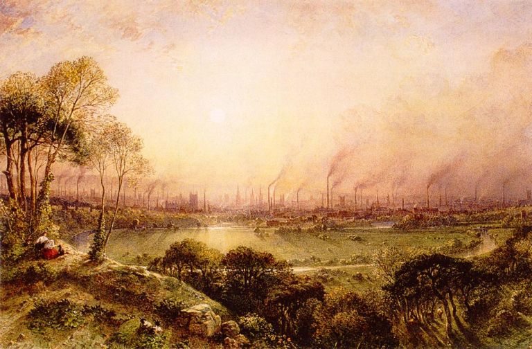William Wyld, Manchester from Kersal Moor, 1857