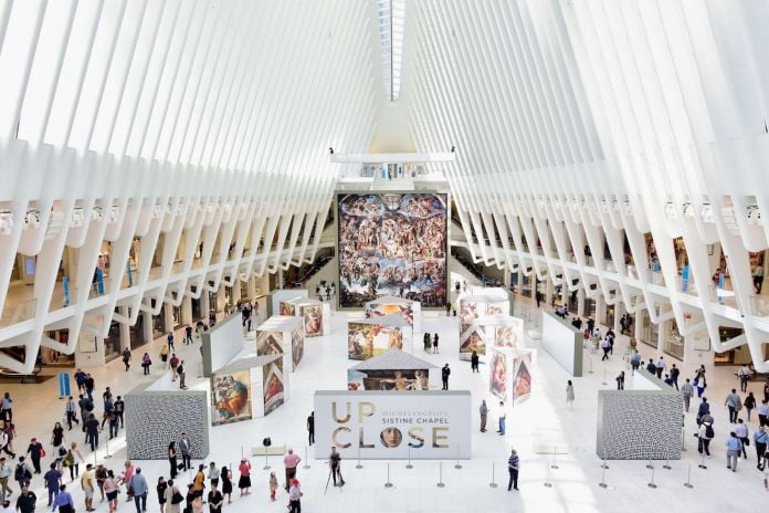 Michaelangelo's Sistine Chapel all' Oculus Plaza (Photo by Eugene Gologursky/Getty Images for Westfield)