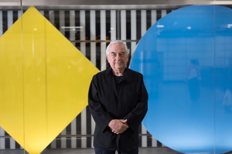 Daniel Buren, 'Diamonds and Circles' works 'in situ'. Photo Benedict Johnson