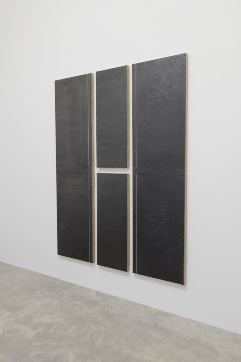 N. Dash Untitled, 2017, adobe, graphite, string, gesso, jute, wood support, photo Jean Vong, Courtesy the artist, Casey Kaplan Gallery, New York, and Mehdi Chouakri, Berlin