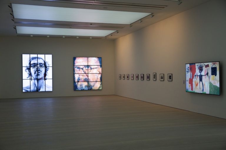 From Selfie to Self Expression, installation view, Chuck Close, Cindy Sherman and Basquiat © Piers Allardyce 2017, Image courtesy of the Saatchi Gallery, London