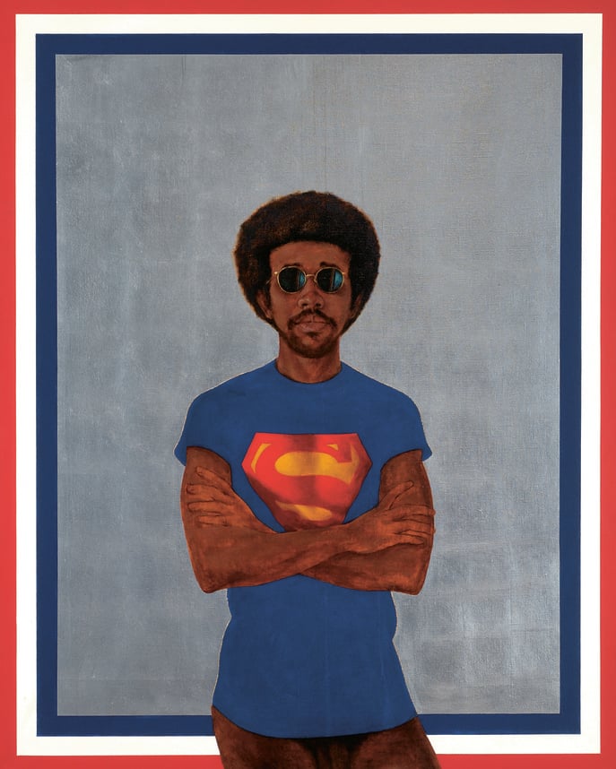 Barkley Hendricks, Icon For My Man Superman (Superman Never Saved Any Black People Bobby Seale), 1969, Collection of Liz and Eric Lefkofsky