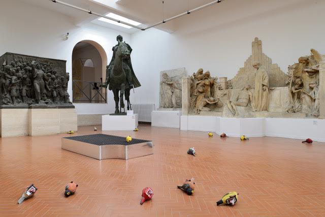 Benjamin Hirte, Chadwick Rantanen #2, 2017, installation view at Museo Pietro Canonica, Roma