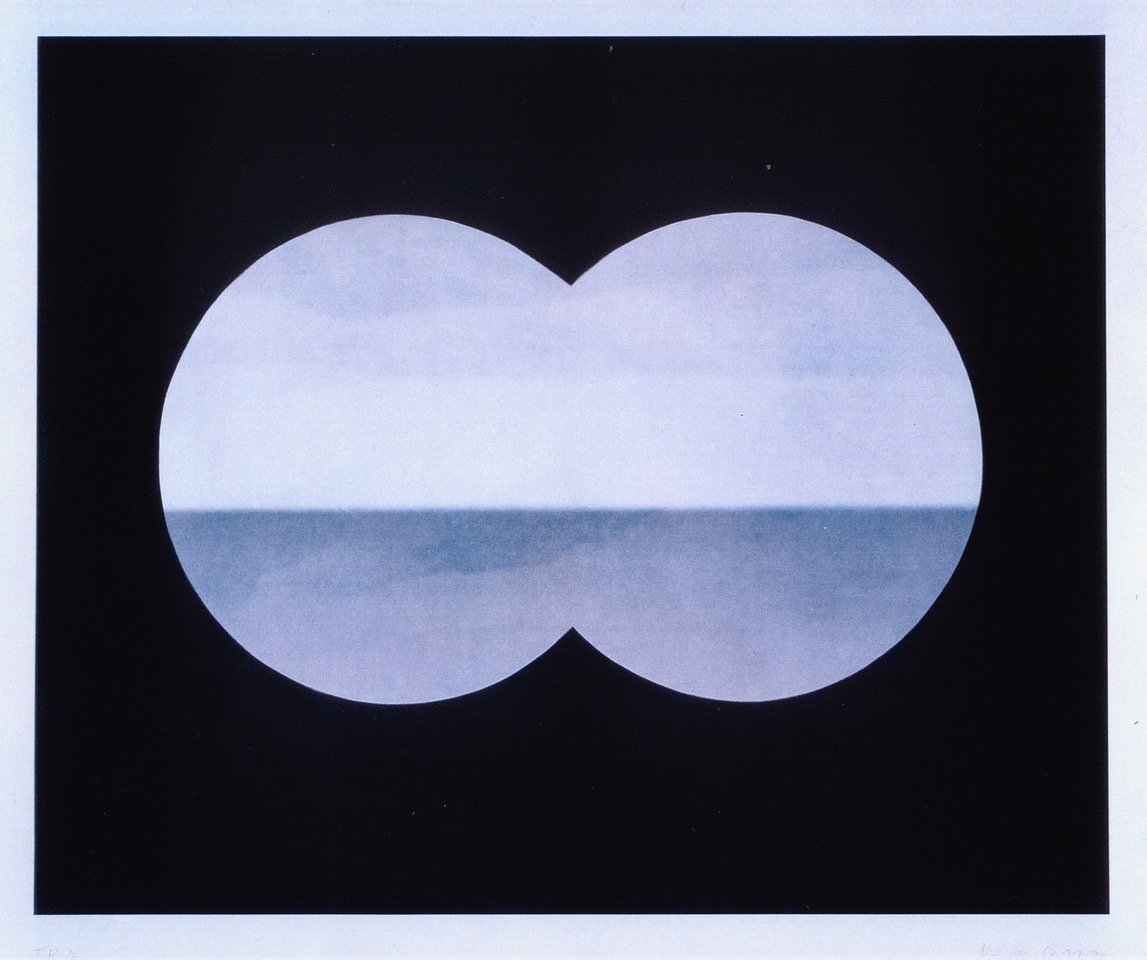 Markus Raetz, Binocular view, 2001 Color photogravure on paper, published by Crown Point Press - Los Angeles