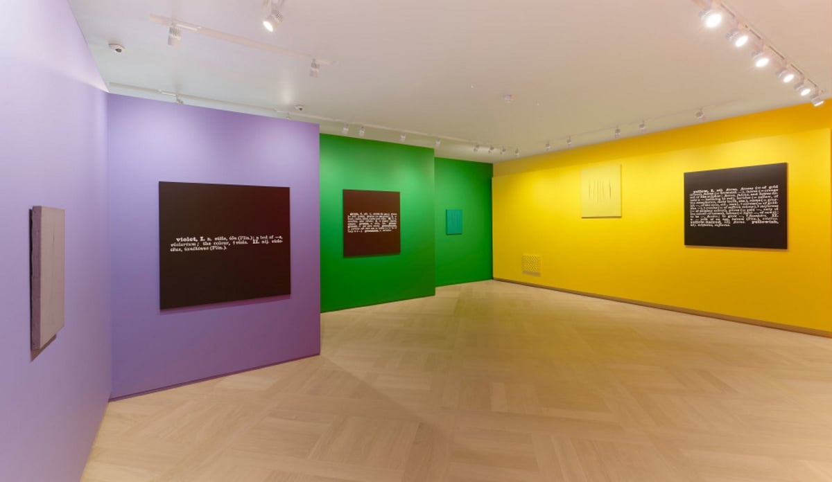Colour in Contextual Play, installation view at Mazzoleni London, 2017