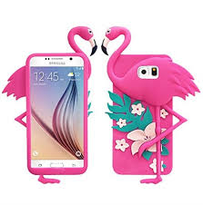 Cover per Samsung Galaxy S7 in gamma silicone con fenicottero rosa in 3D