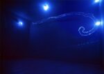 Lucio Fontana, Ambiente spaziale, 1967. Colori fosforescenti e luce di Wood. Foto Stedelijk Museum, Amsterdam. © Fondazione Lucio Fontana, Milano