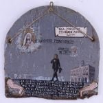 Maurizio Finotto, Vita, morte e miracoli, 2015 17, olio su legno e latta, courtesy l’artista