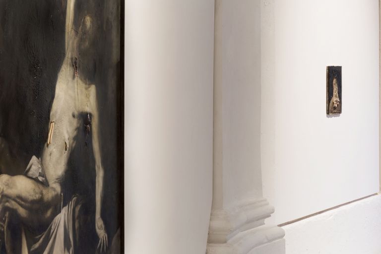 Nicola Samorì, exhibition view at Centro Arti Visive Pescheria, Pesaro, photo Stefano Maniero