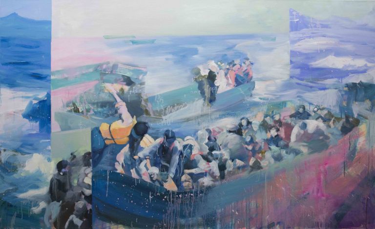 PeiHang Huang, The Boats And The Sea, 2017. Courtesy of JingL++ Gallery