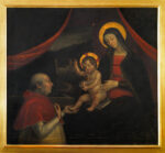 Pietro Fachetti Investitura divina di Alessandro VI (copia dal dipinto murario di Pintoricchio), 1612olio su tela, cm 115.5 x 124 Collezione privata