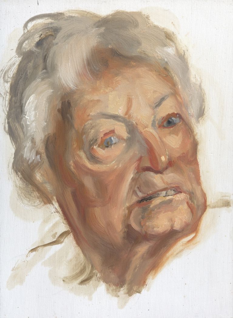 Roger de Montebello, Franca, 2005, olio su tavola, 22x16 cm