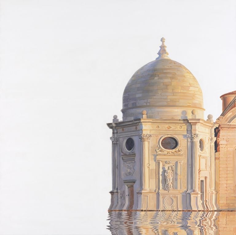 Roger de Montebello, San Michele, 2016, olio su tela, 140x140 cm