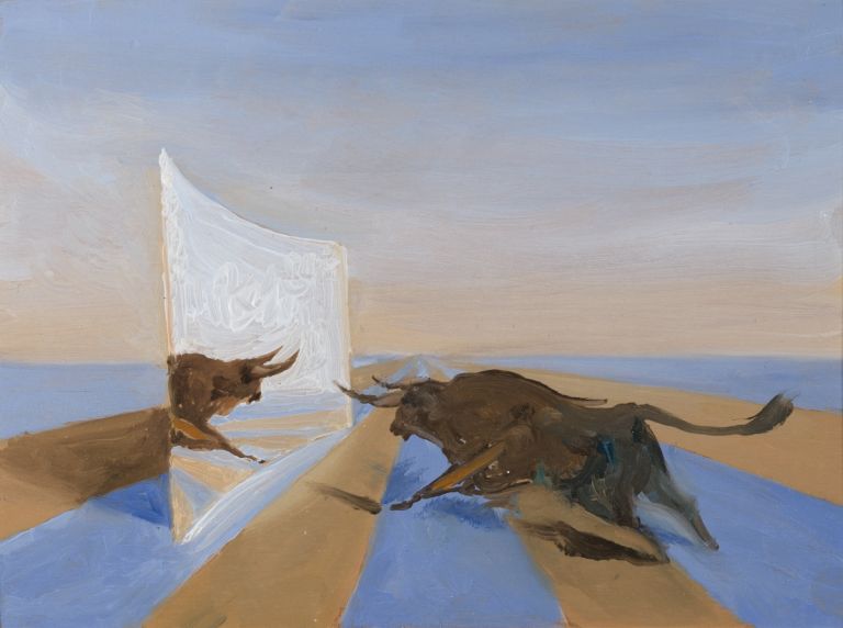 Roger de Montebello, Torrejon de Ardoz, 2013, olio su tavola, 16x22 cm