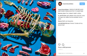 Maurizio Cattelan e Instagram. Un solo post sull’account dell’artista italiano più popolare