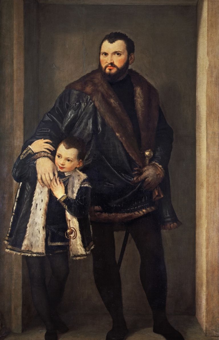 Veronese (Paolo Caliari), Ritratto del conte Iseppo da Porto con suo figlio Adriano, 1552, Gallerie degli Uffizi, Firenze