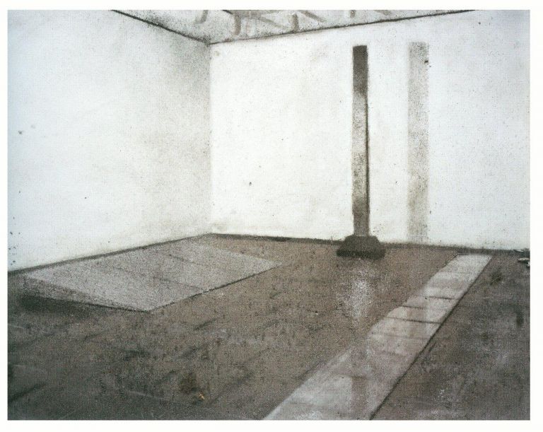 Vik Muniz, Picture of Dust, 2000, stampa al bagno di sbianca, 112 x 263 cm, Collezione privata, Roma. photo Studio Boys, Roma