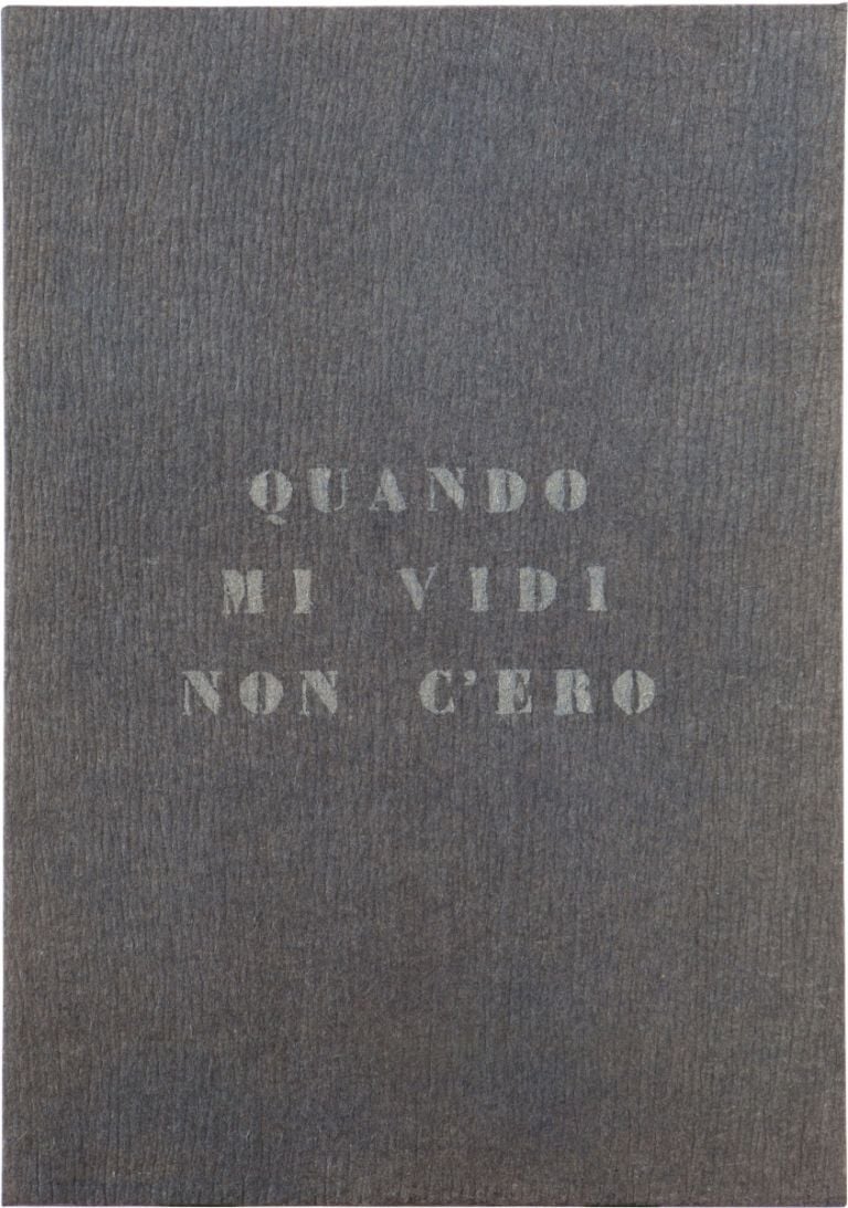 Vincenzo Agnetti, Autoritratto, 1971 (120 x 80 cm). Courtesy Archivio Vincenzo Agnetti