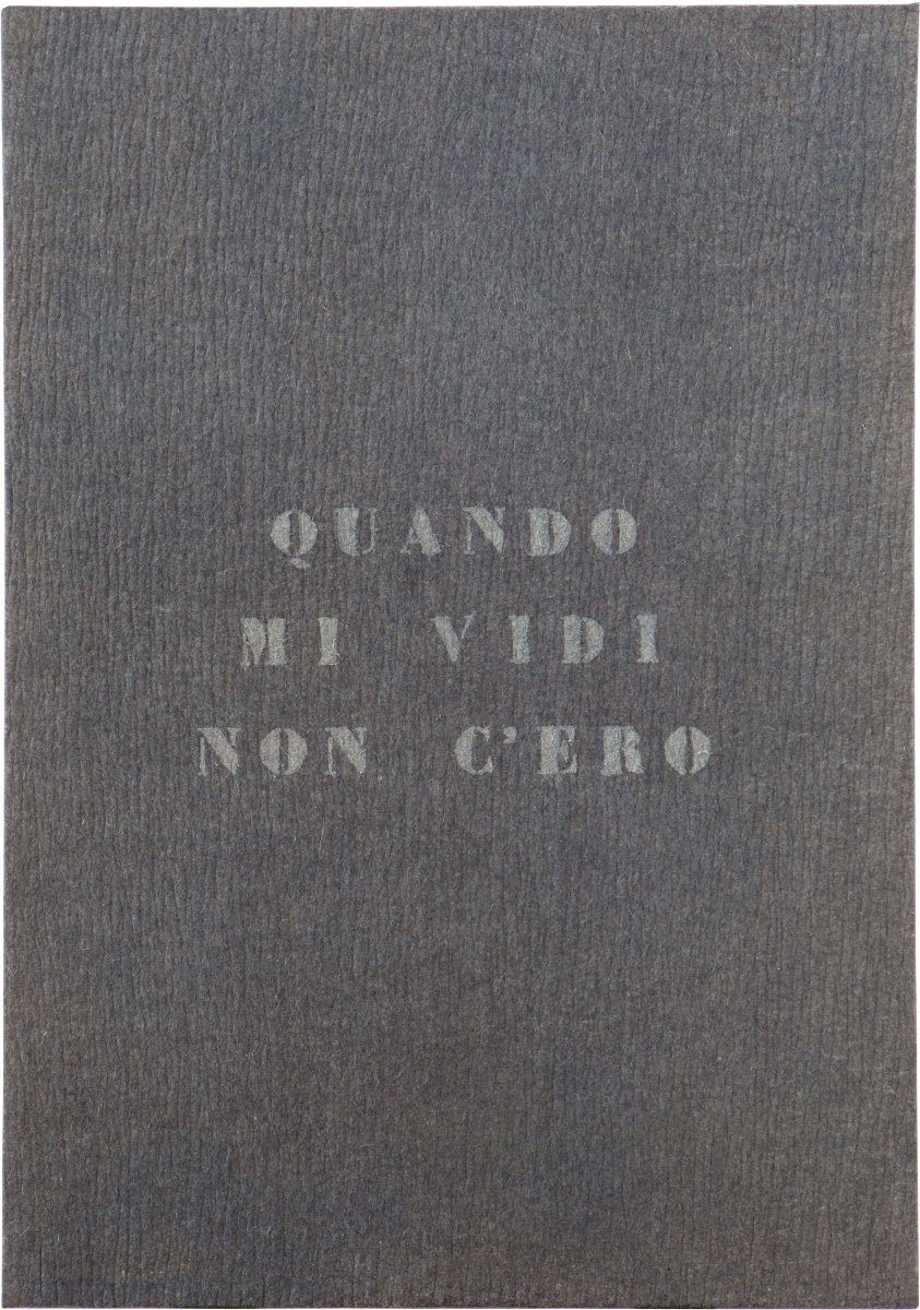 Vincenzo Agnetti, Autoritratto, 1971 (120 x 80 cm). Courtesy Archivio Vincenzo Agnetti