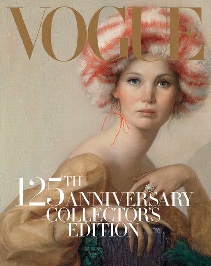 L’attrice Jennifer Lawrence sulla copertina di Vogue. Una foto? No, è un quadro di John Currin