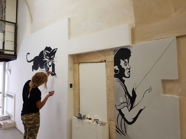 Galleria Laveronica, murales, making of