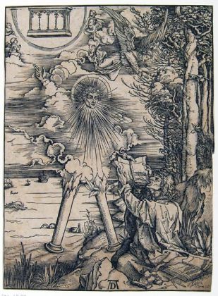Albrecht Dürer, San Giovanni che divora il libro, 1502 ca. (dalla serie l' Apocalisse). Collezione Istituto Centrale della Grafica, Roma