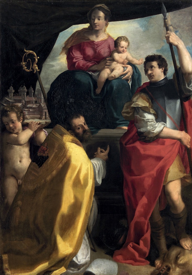 Carlo Bononi, La Vergine in trono con i santi Maurelio e Giorgio (1604)