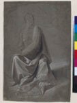 Domenico Ghirlandaio or workshop of Andrea del Verrocchio Drapery Study (possibly study for Saint Matthew and an Angel), about 1477 Brown and black wash heightened with white on brown linen, 26.2 x 17.1 cm © Kupferstichkabinett. Staatliche Museen zu Berlin / Photo: Jörg P. Ander