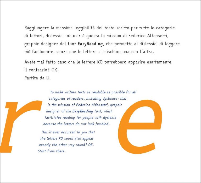 EasyReading, esempio di testo
