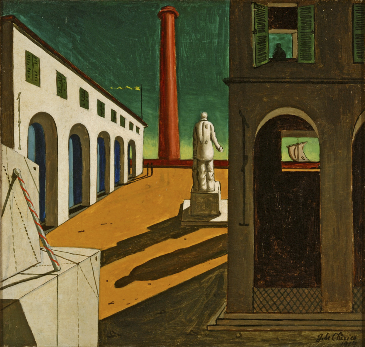 Giorgio de Chirico, Enigma della partenza, 1914,Fondazione Magnani Rocca, Mamiano di Traversetolo